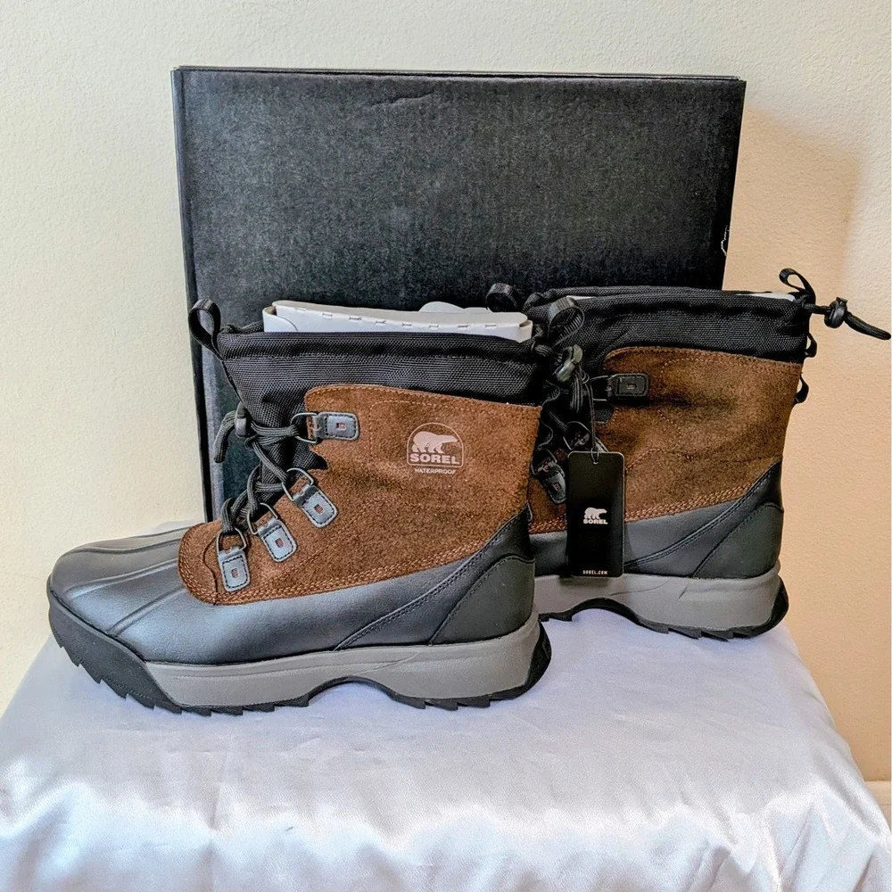New Sorel Men's Scout 87 XT Waterproof Boots Brown Black Size 13